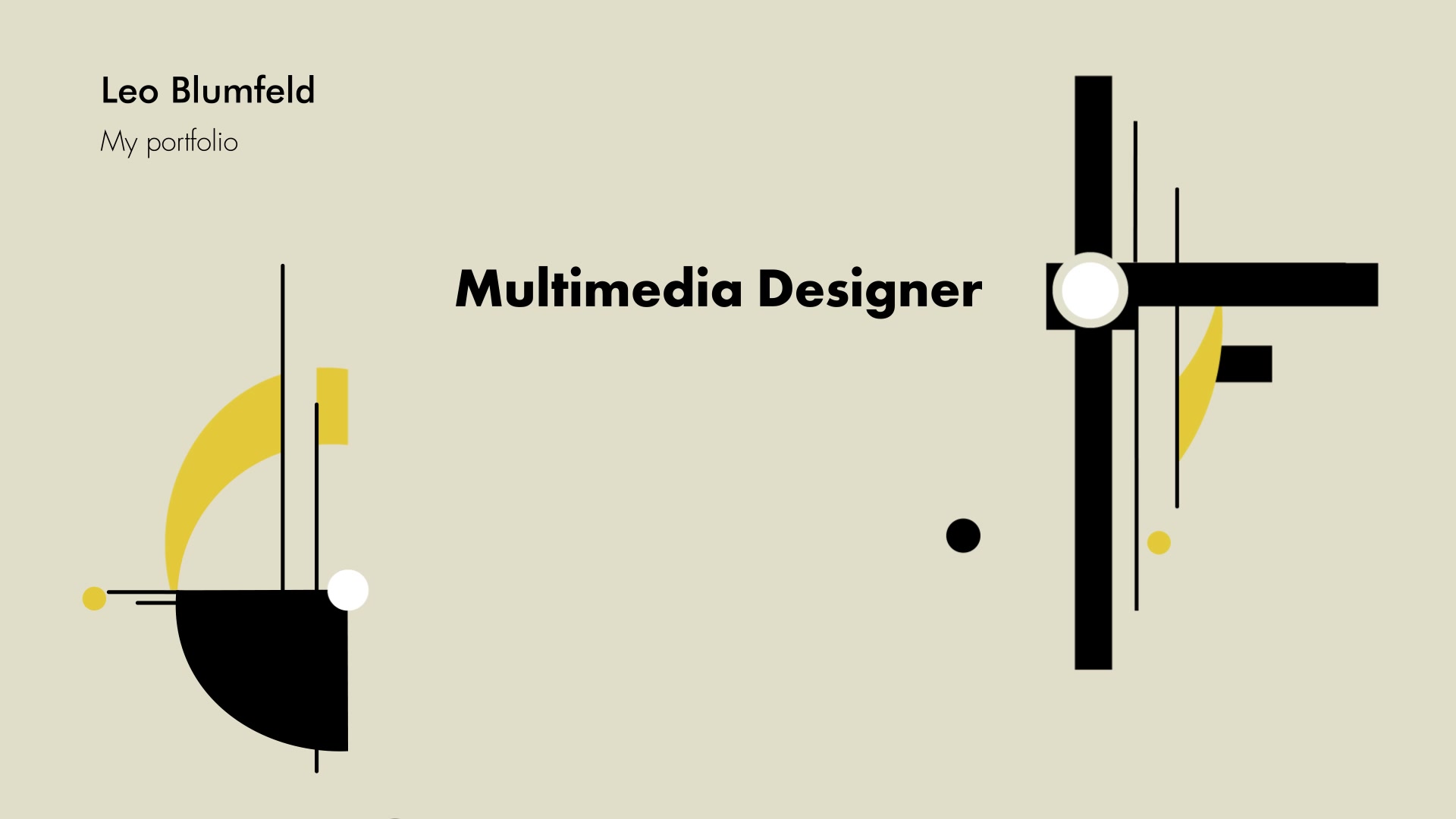 Frame from a motion graphics and photography showreel